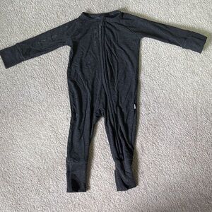 Little Sleepies charcoal baby zippie